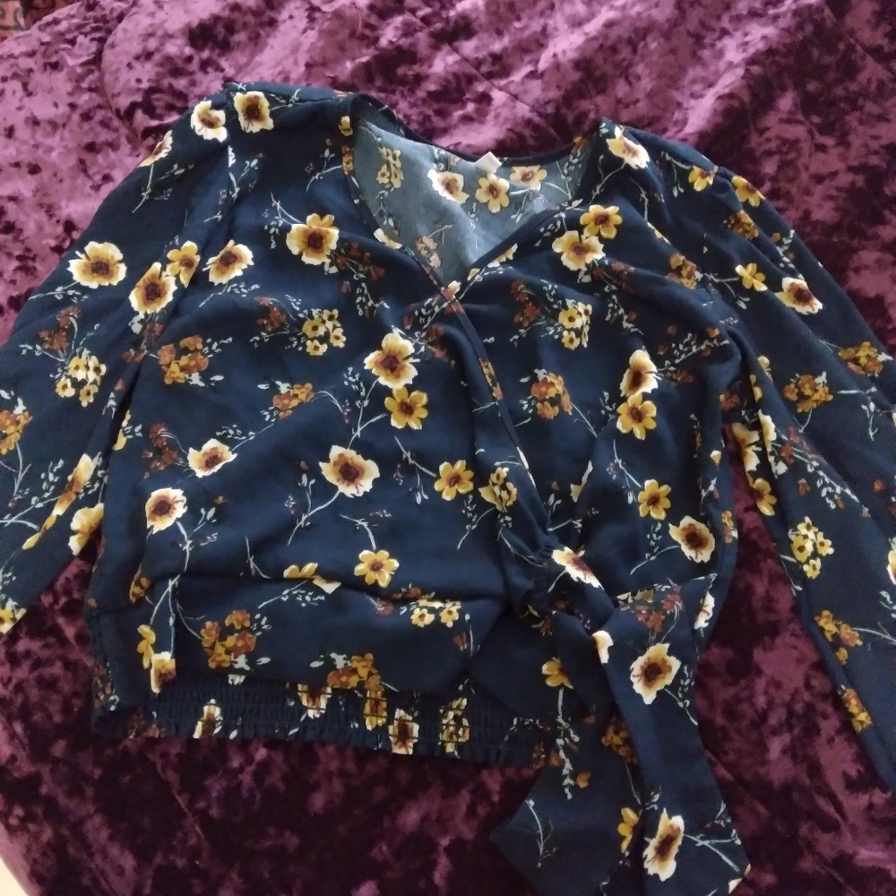 Crop top long sleeve shirt.